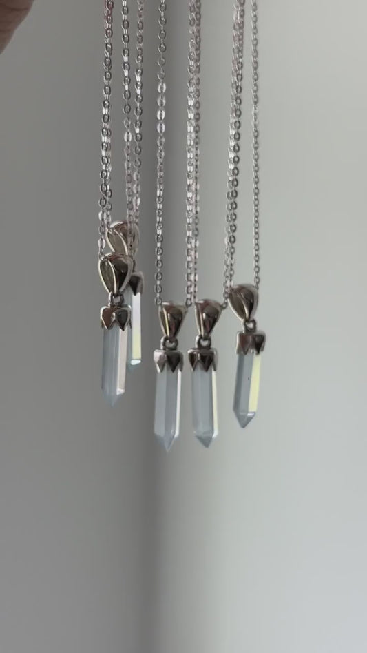 Blue Calcite Pendant Necklaces