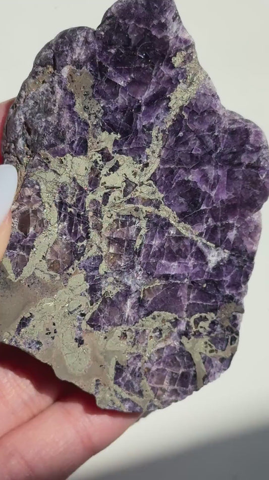 Fluorite Pyrite Slab (Josefa Veneros, Asturias, Spain) #3
