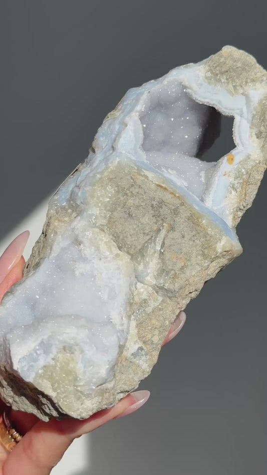 Blue Lace Agate Geode #1