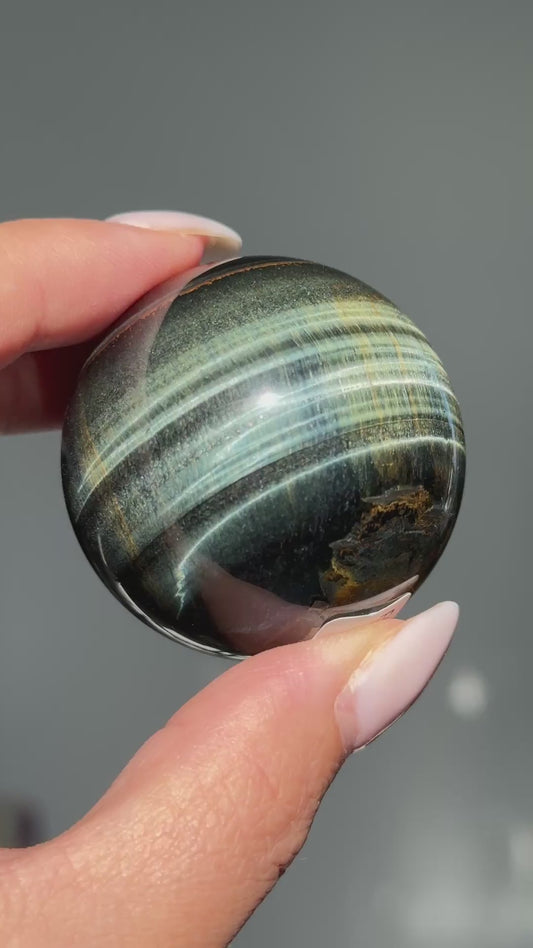 Blue Tigers Eye Sphere #12