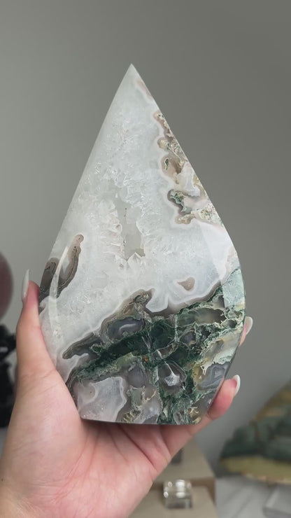 XL Moss Agate Flame #8