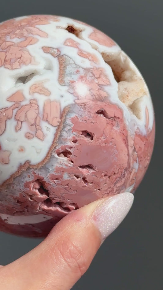 Cotton Candy Agate Sphere #12