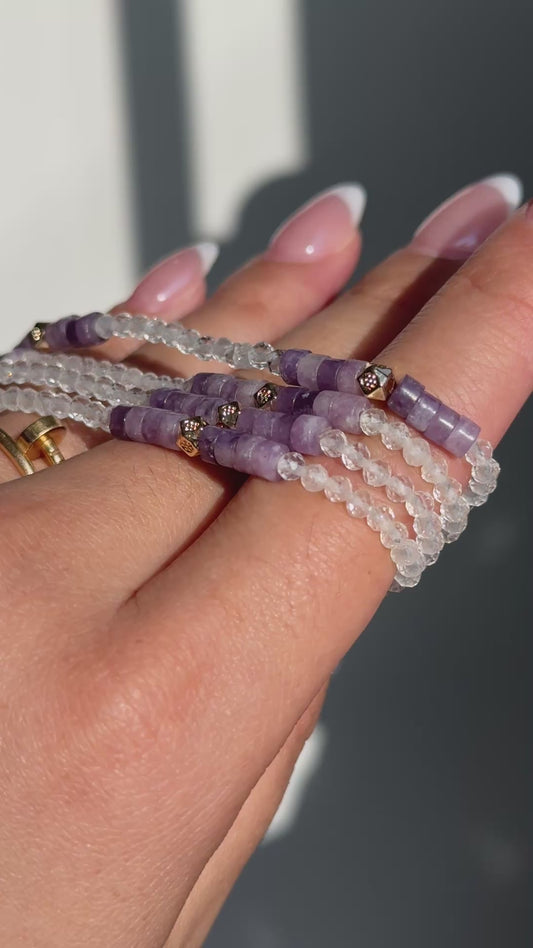 Amethyst Clear Quartz Bracelets