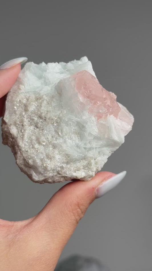 Morganite w/Cleavlandite & Mica Specimen