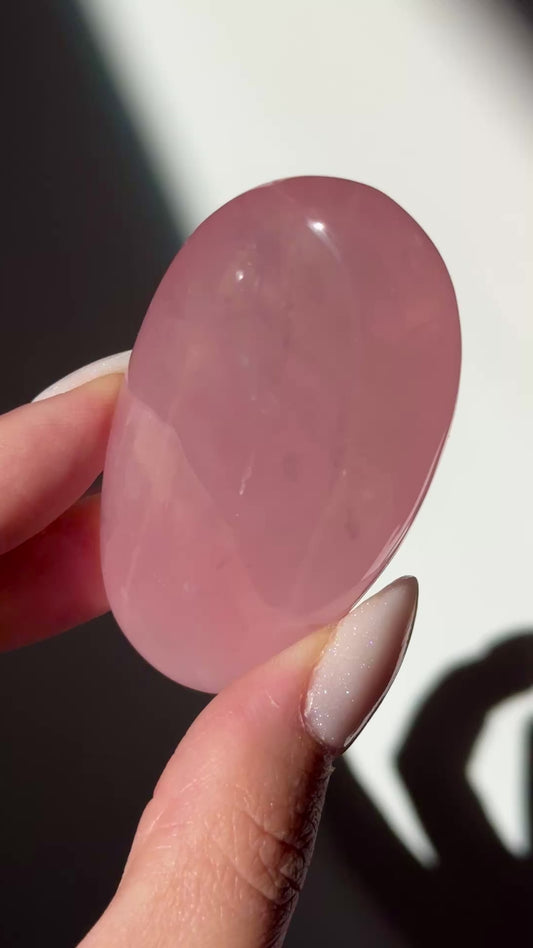 Dark Rose Quartz Palm #19