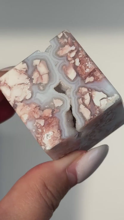 Cotton Candy Agate Cube (S) #12