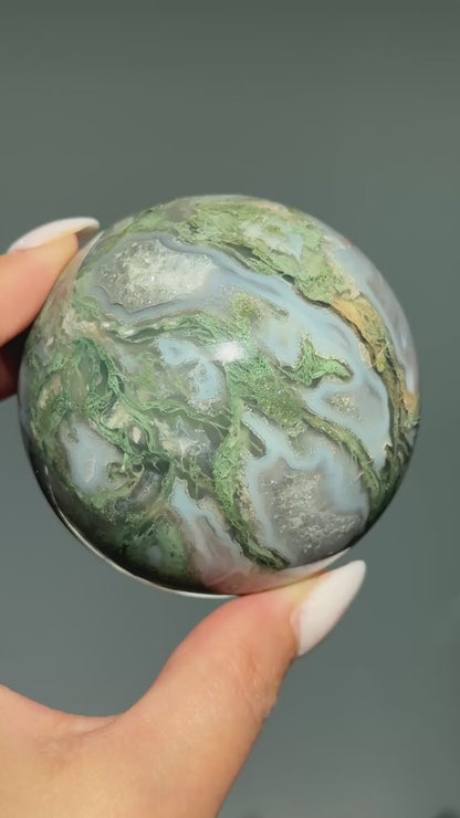 Moss Agate Sphere #4