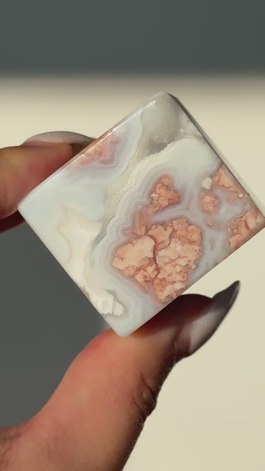 Cotton Candy Agate Cube (S) #9