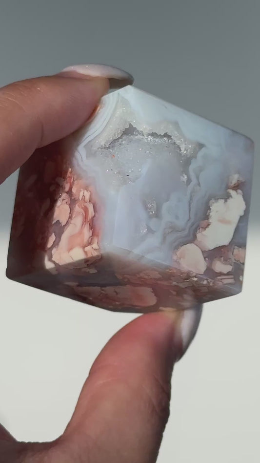 Cotton Candy Agate Cube (S) #5
