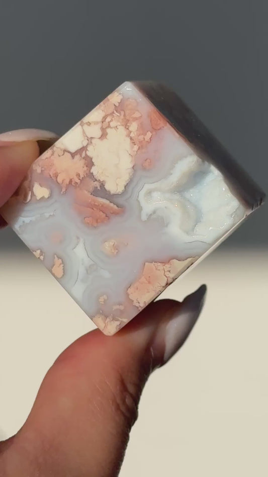 Cotton Candy Agate Cube (S) #2