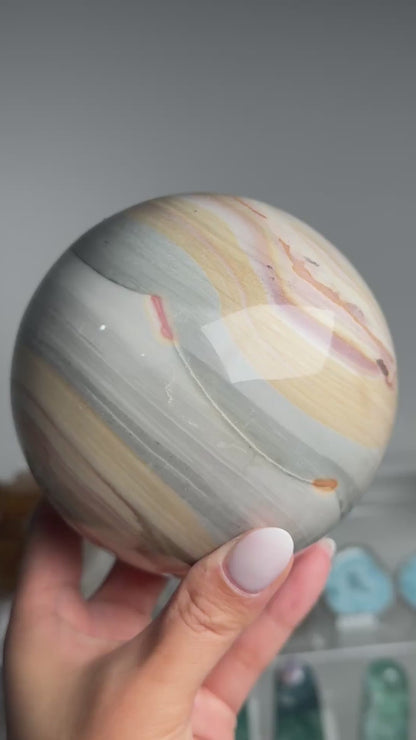 XL Statement Banded Jasper Sphere #1