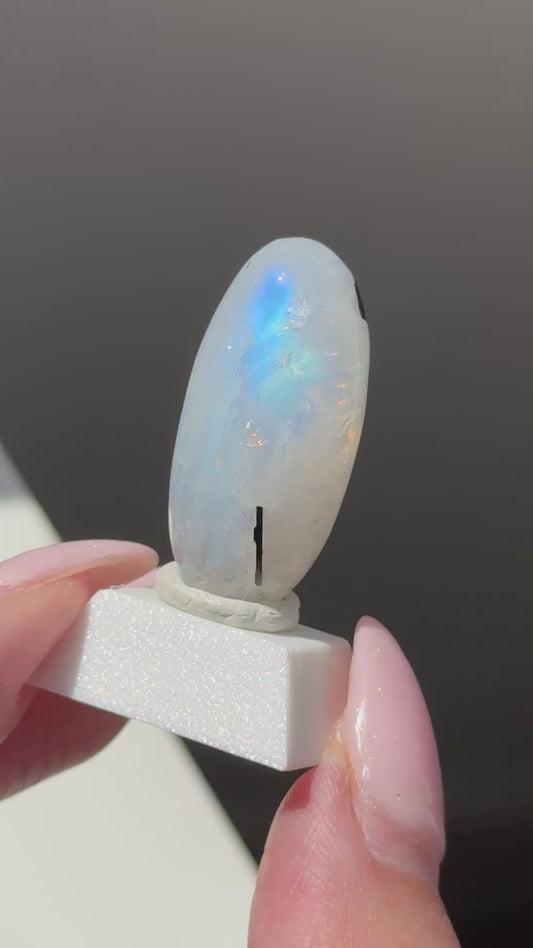 gem rainbow moonstone shiva