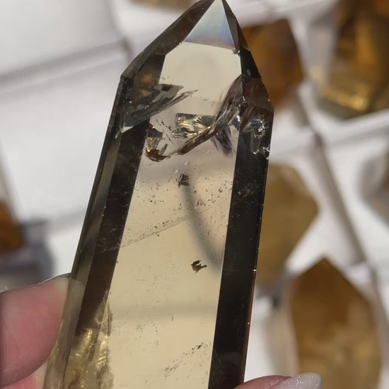 brazilian citrine tower polished crystal tower