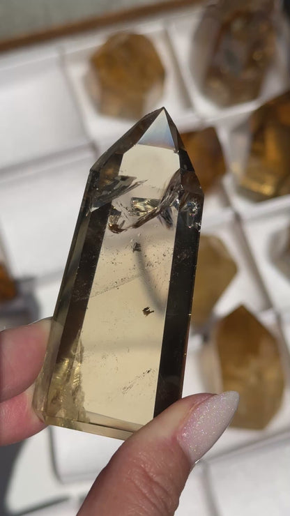brazilian citrine tower polished crystal tower