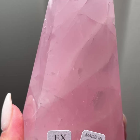 gem rose quartz tower extra grade rose quartz tower girasol quartz