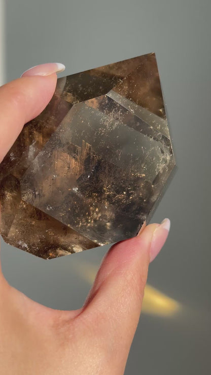 Dark Smoky Quartz Polished Freeform w/ Phantoms (EXTRA GRADE) #7