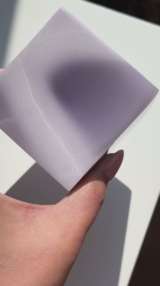 Lavender Ytrium Fluorite Cube L #6