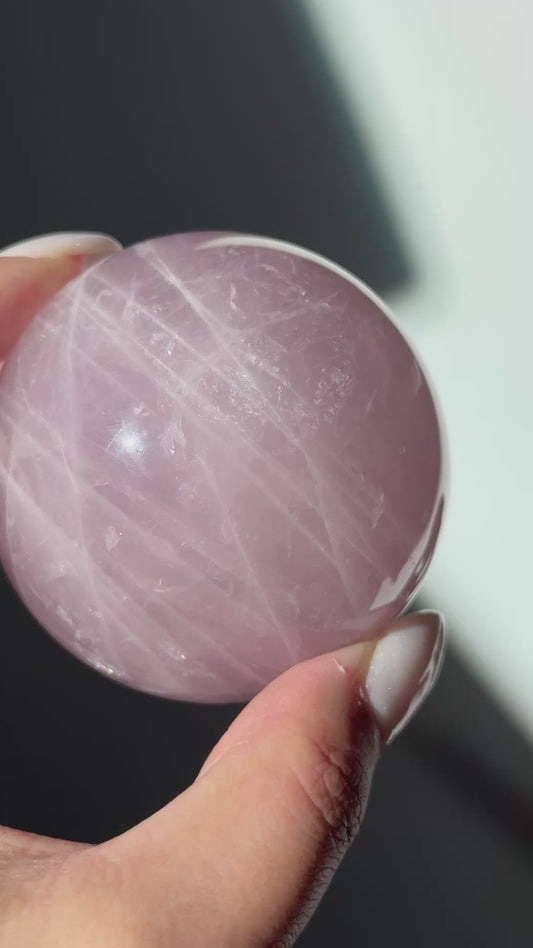Rose Quartz Sphere (purple tone) #4