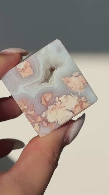 Cotton Candy Agate Cube (S) #3