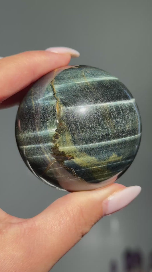 Blue Tigers Eye Sphere #2