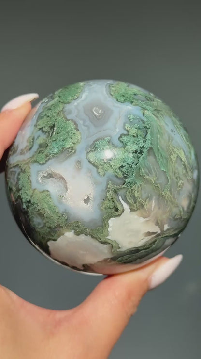 Moss Agate Sphere #3