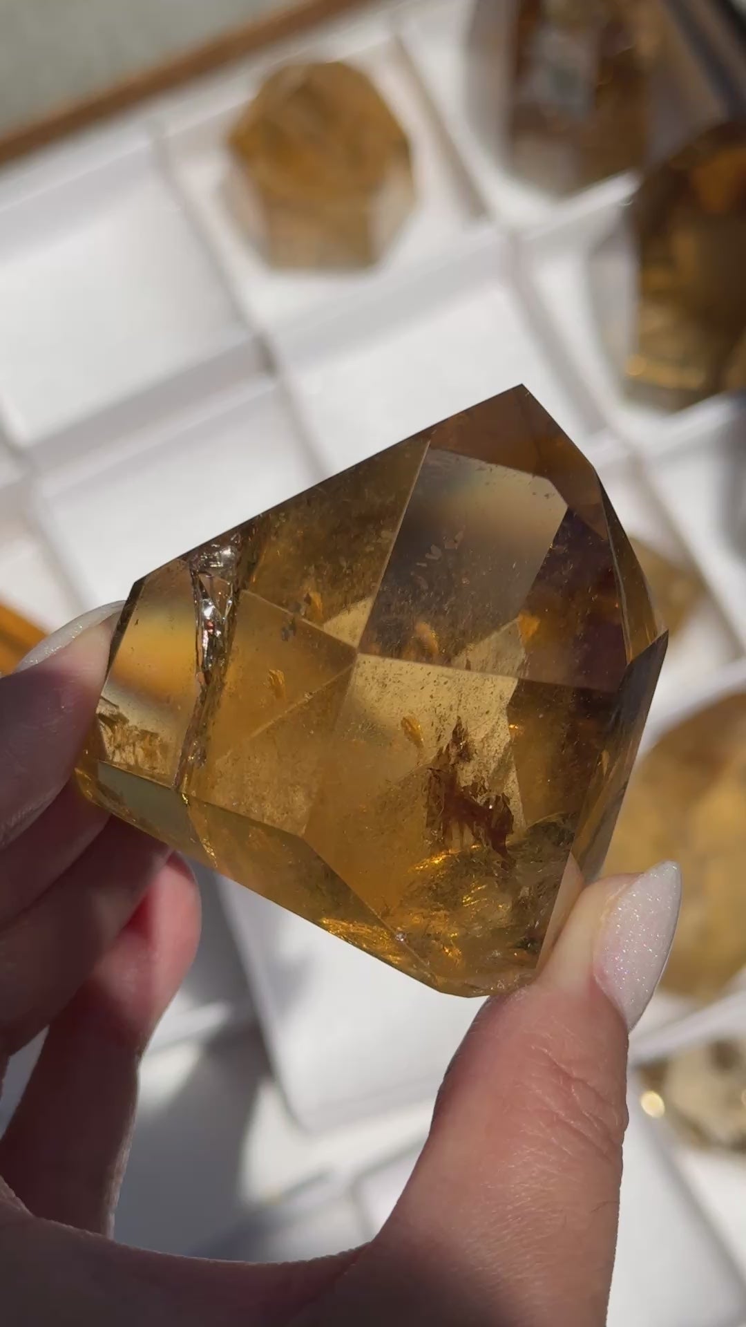 brazilian citrine tower polished crystal tower