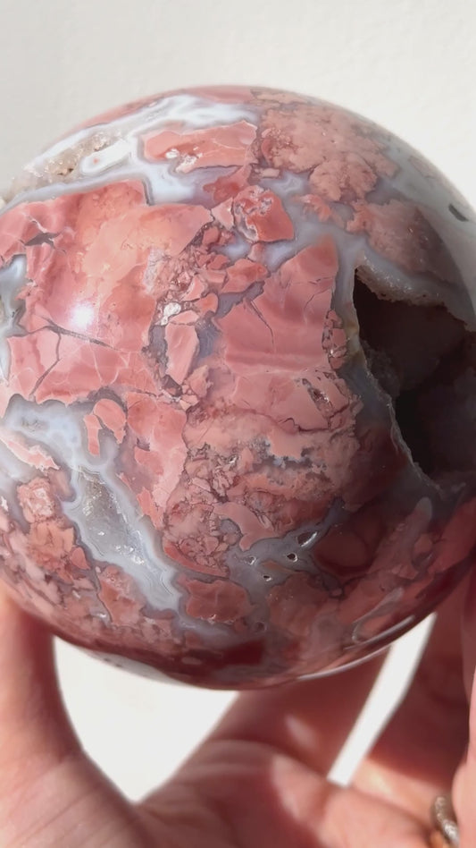 Cotton Candy Agate Sphere #13