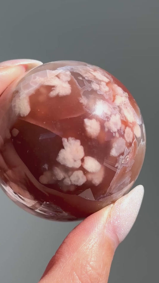 AAA Flower Agate Sphere #22