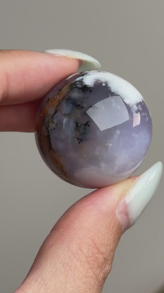 Purple Dendritic Opal Sphere #4