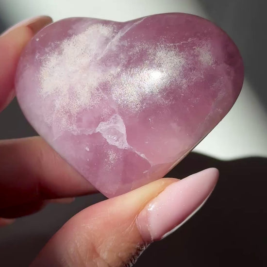 pink aragonite heart
