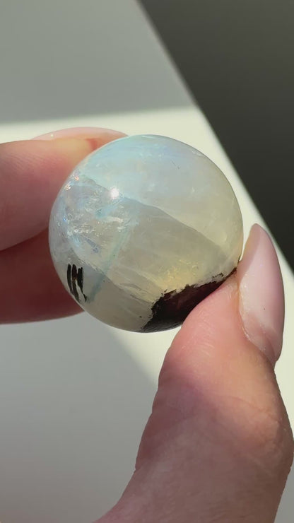 gem rainbow moonstone sphere