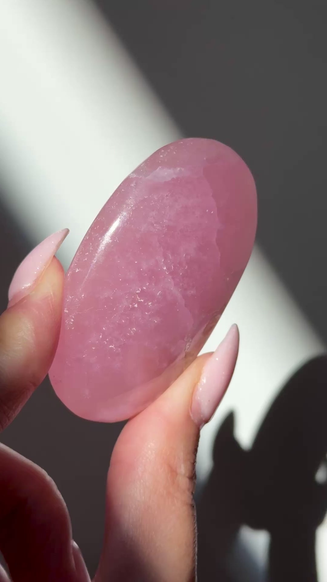pink aragonite palm