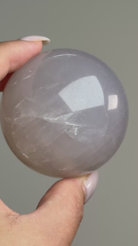 Blue Rose Quartz Sphere #1