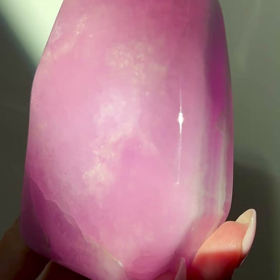 pink aragonite freeform