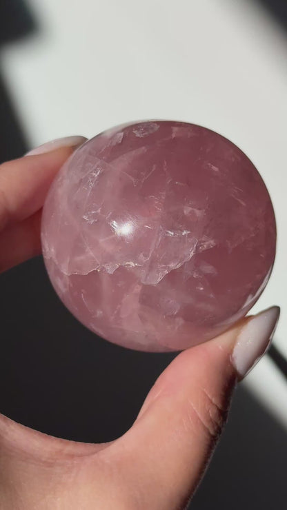 Star Rose Quartz Sphere #10