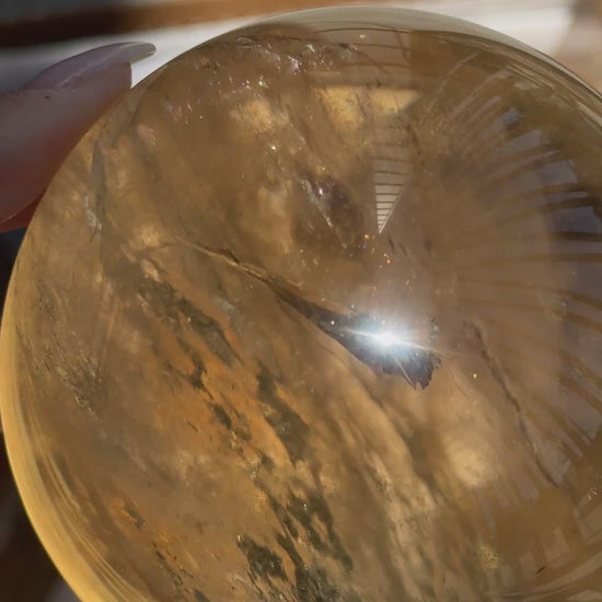 brazilian citrine sphere large citrine sphere