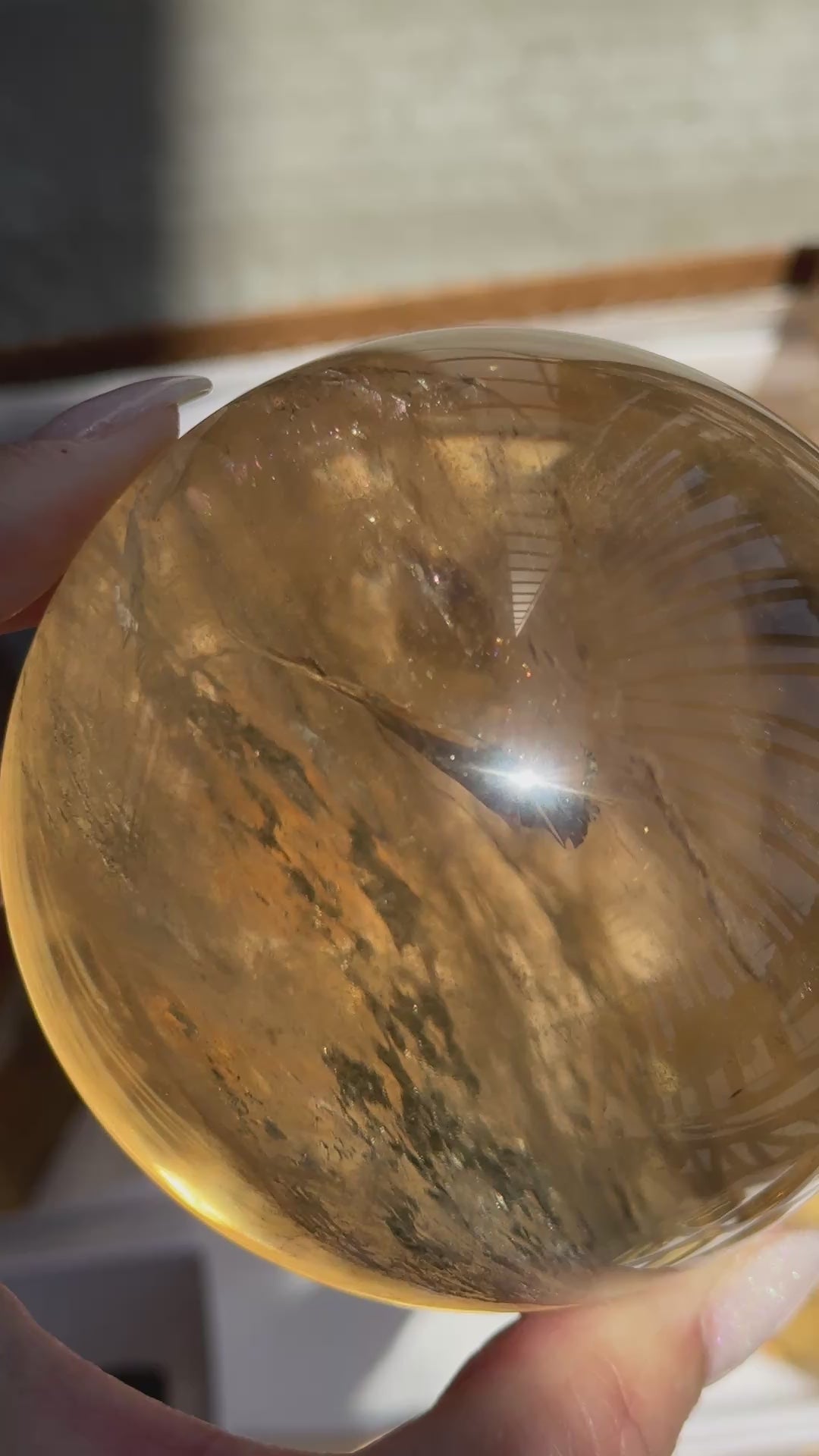brazilian citrine sphere large citrine sphere