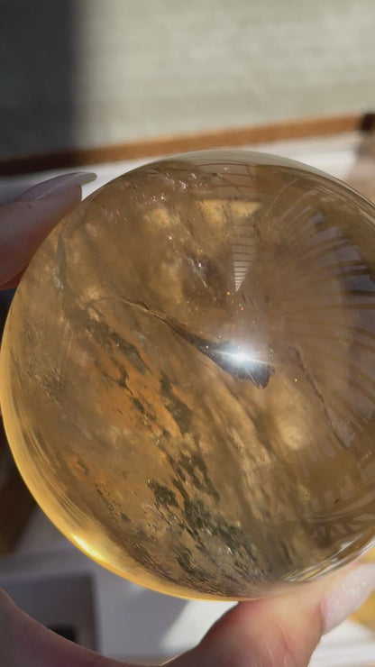 brazilian citrine sphere large citrine sphere