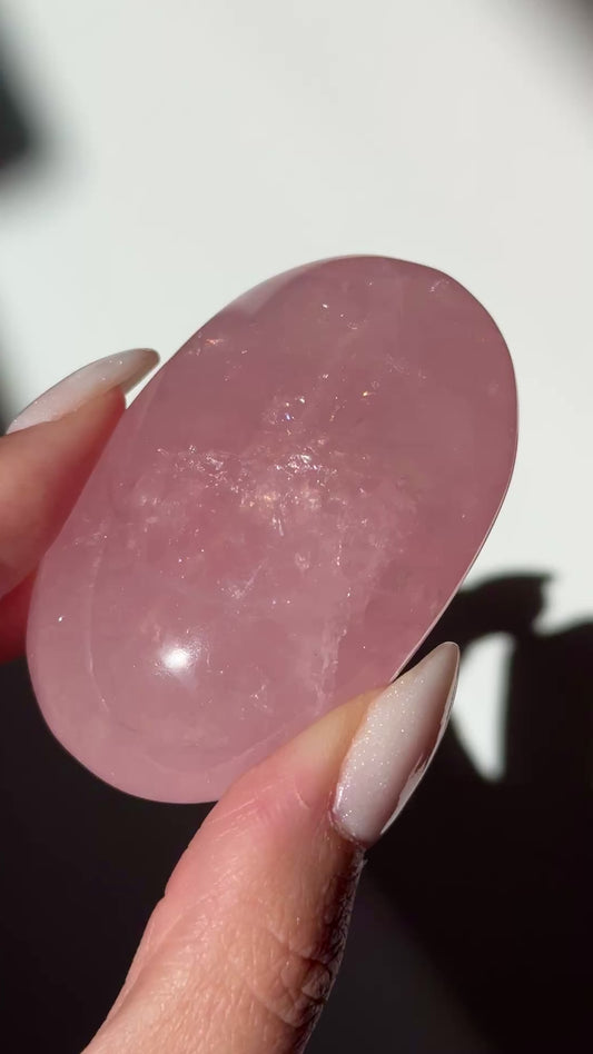 Dark Rose Quartz Palm #15