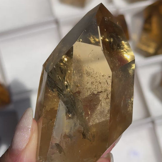 brazilian citrine tower polished crystal tower
