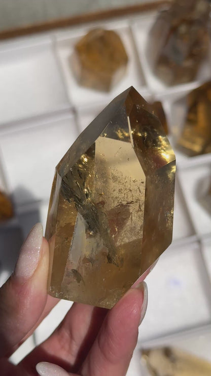 brazilian citrine tower polished crystal tower