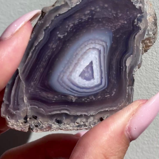 starry night agate geode polished