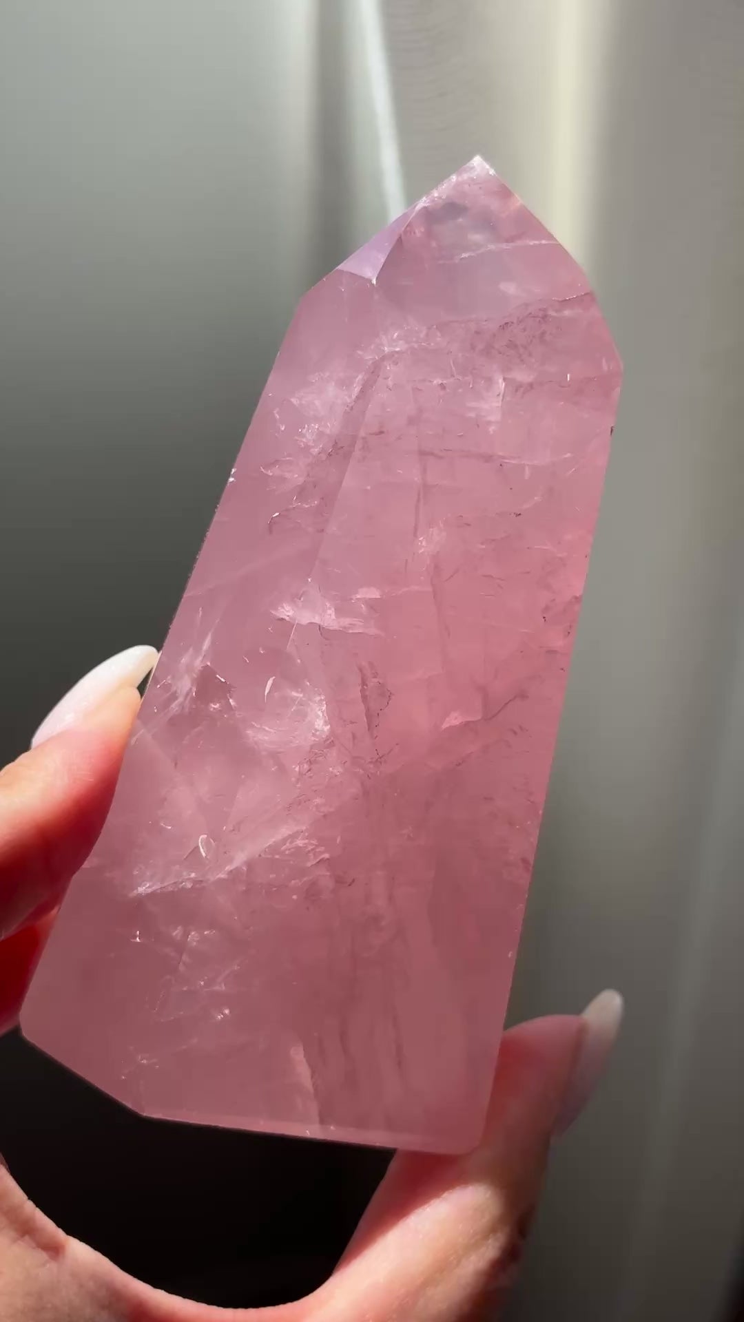 gem rose quartz tower extra grade rose quartz tower girasol quartz