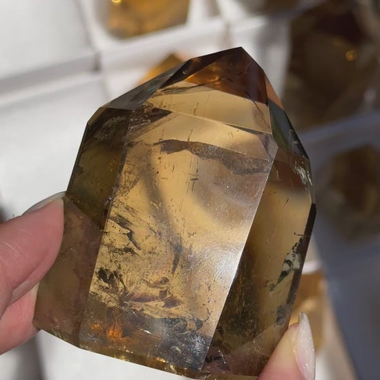 brazilian citrine tower polished crystal tower