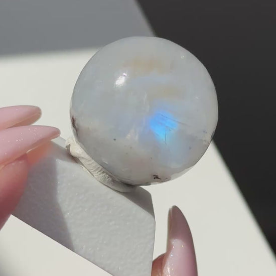 gem rainbow moonstone sphere