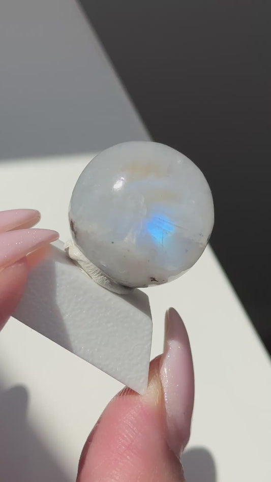 gem rainbow moonstone sphere