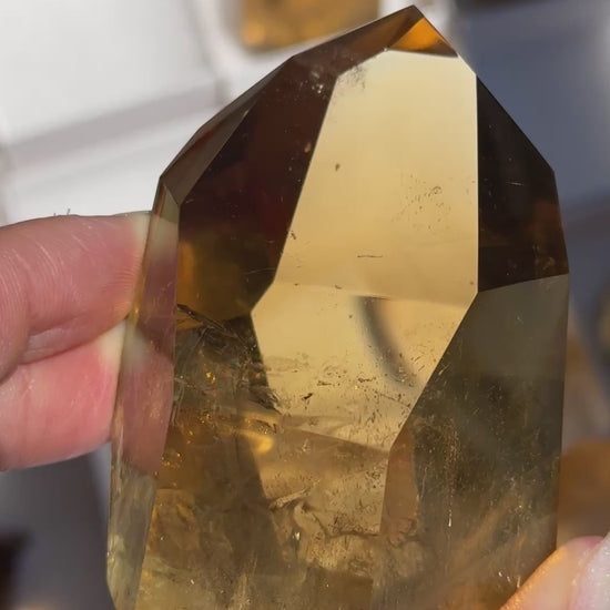 brazilian citrine tower polished crystal tower