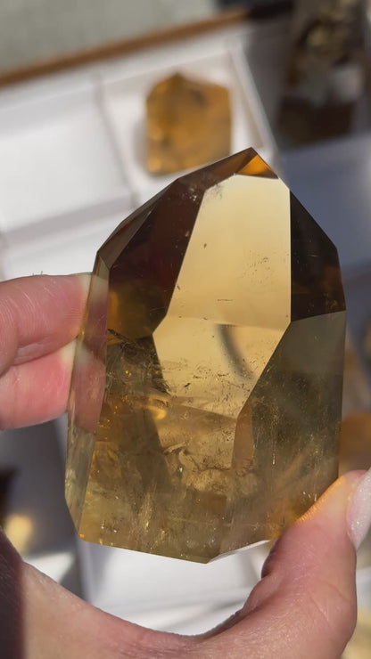 brazilian citrine tower polished crystal tower