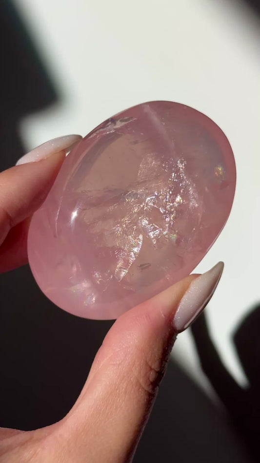 Dark Rose Quartz Palm #5