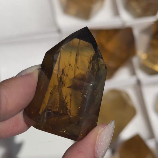 polished zambian citrine freeform